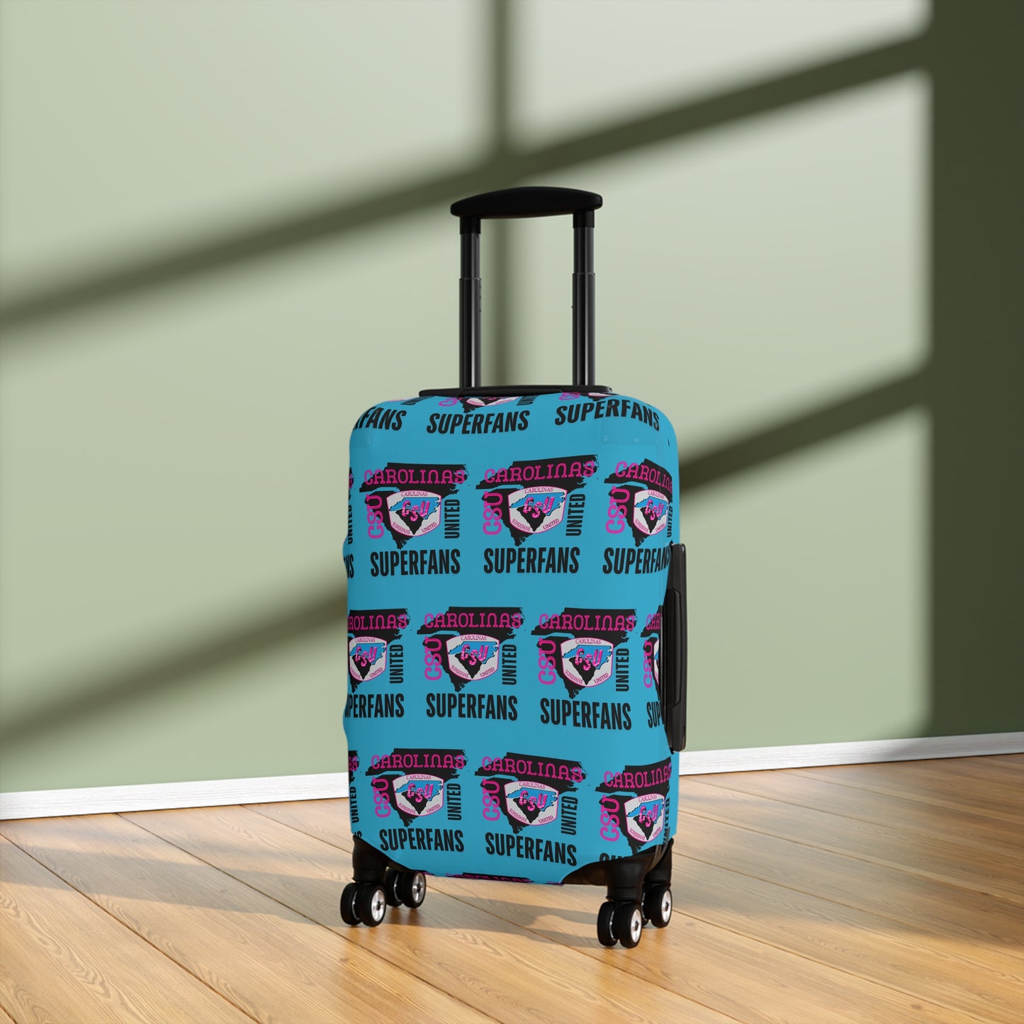 Carolina Superfans Luggage Cover ONLY - Blue