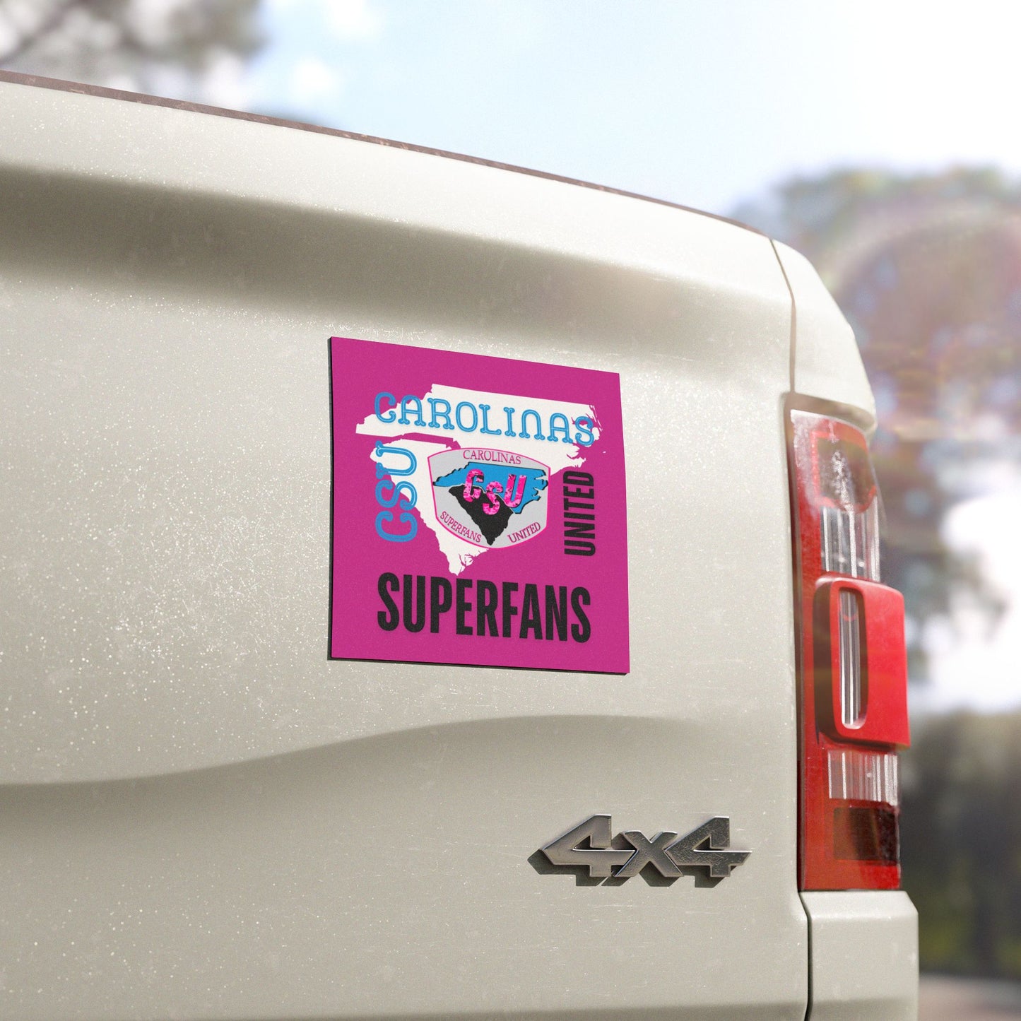 Carolina Superfans Car Magnet - Pink
