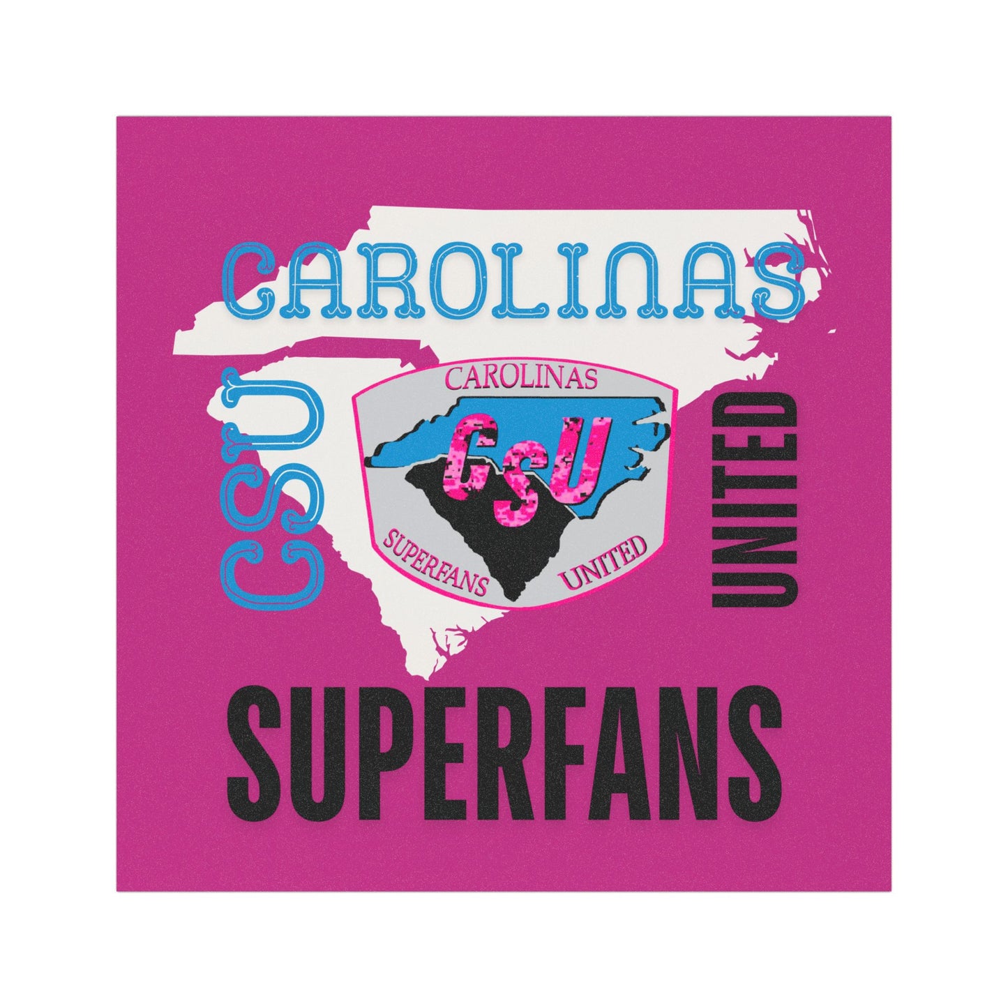 Carolina Superfans Car Magnet - Pink