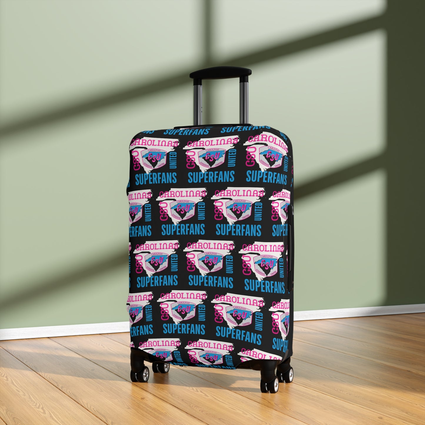 Carolina Superfans Luggage Cover ONLY - Black