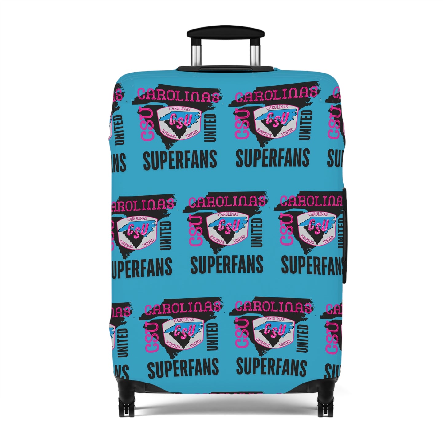 Carolina Superfans Luggage Cover ONLY - Blue