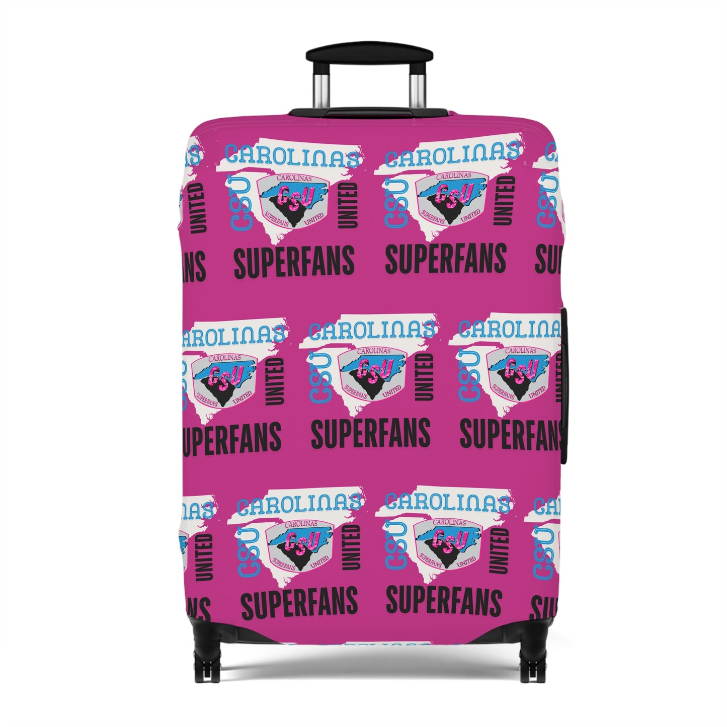 Carolina Superfans Luggage Cover ONLY - Pink