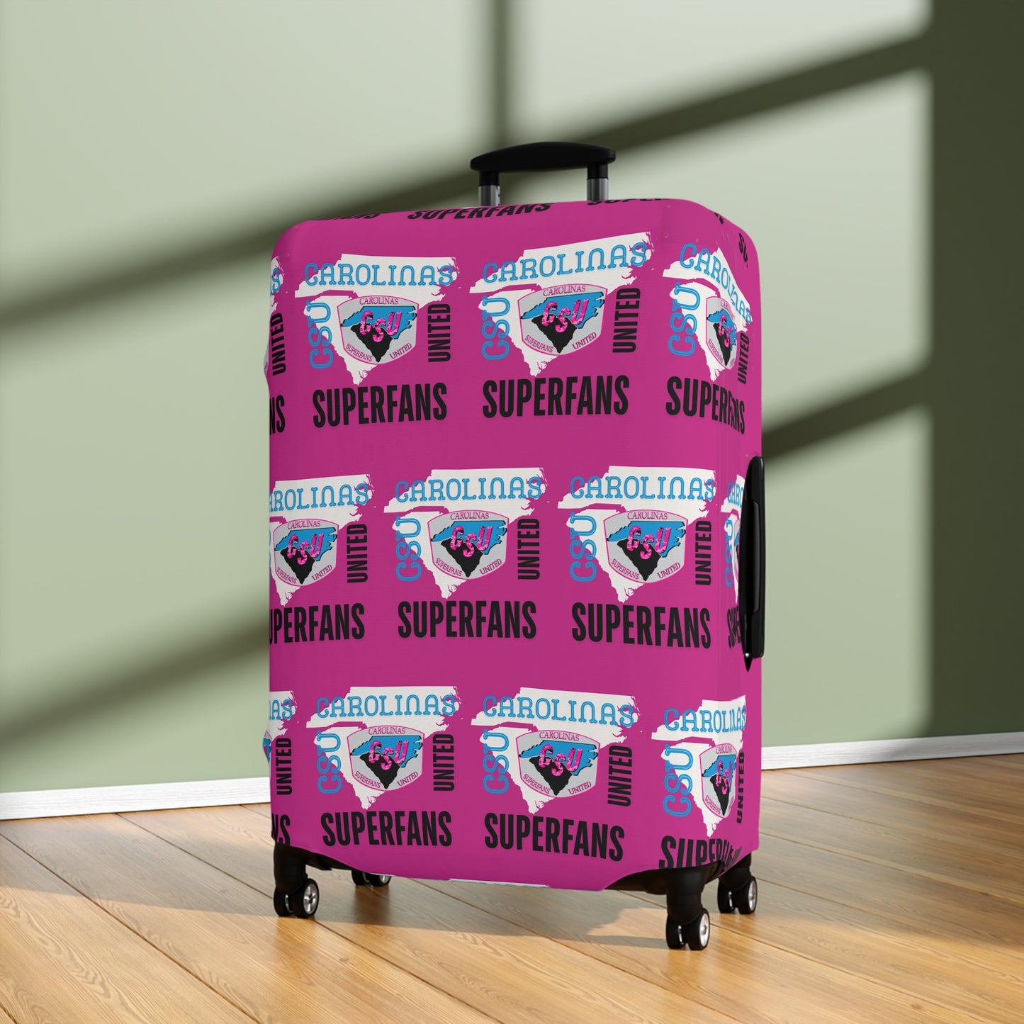 Carolina Superfans Luggage Cover ONLY - Pink