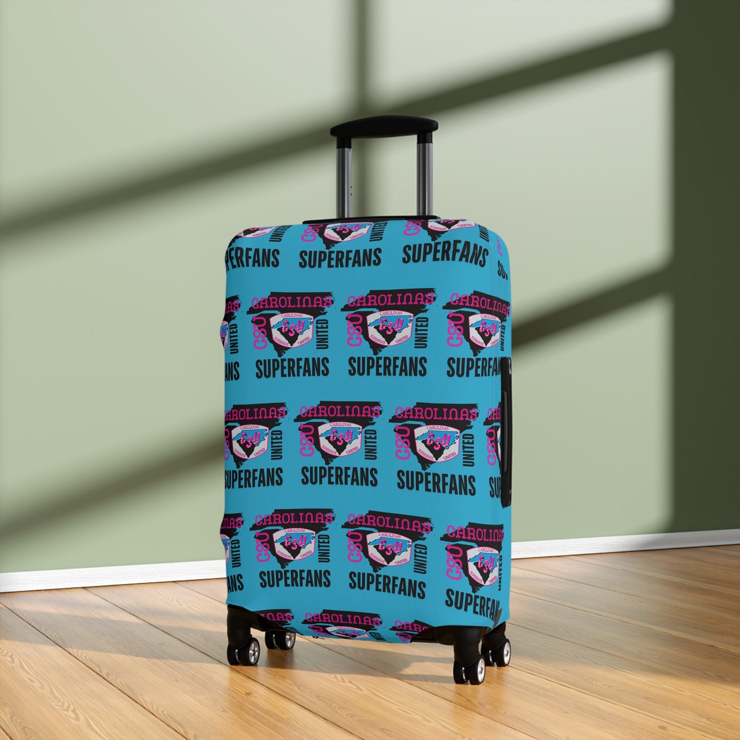 Carolina Superfans Luggage Cover ONLY - Blue