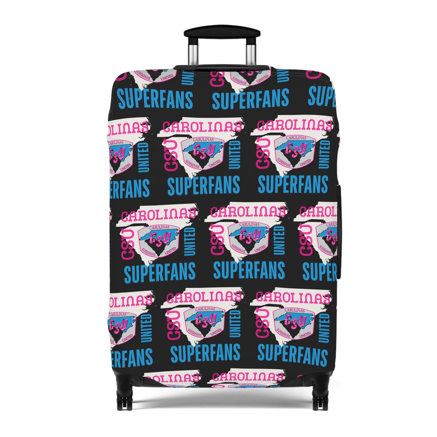 Carolina Superfans Luggage Cover ONLY - Black