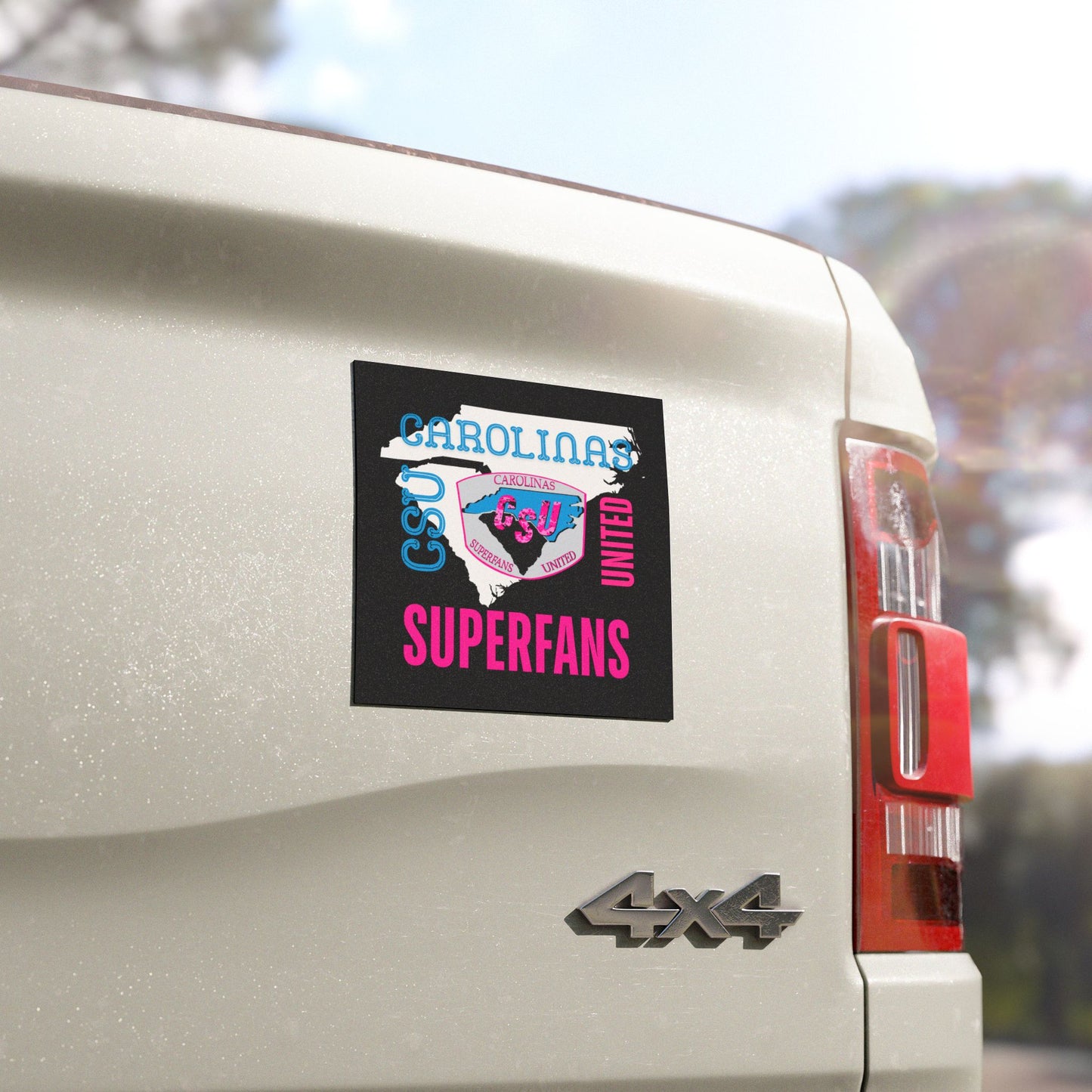 Carolina Superfans Car Magnet - Black