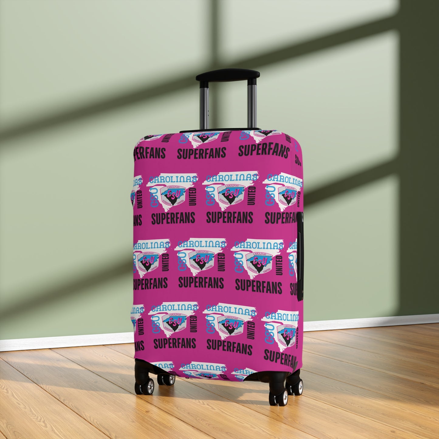 Carolina Superfans Luggage Cover ONLY - Pink