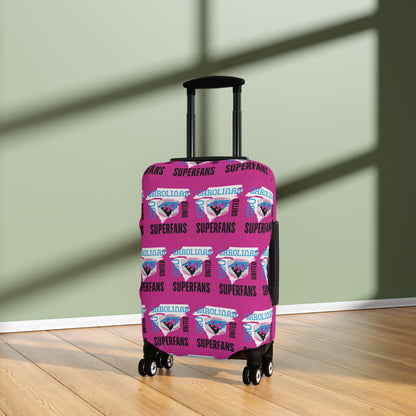 Carolina Superfans Luggage Cover ONLY - Pink