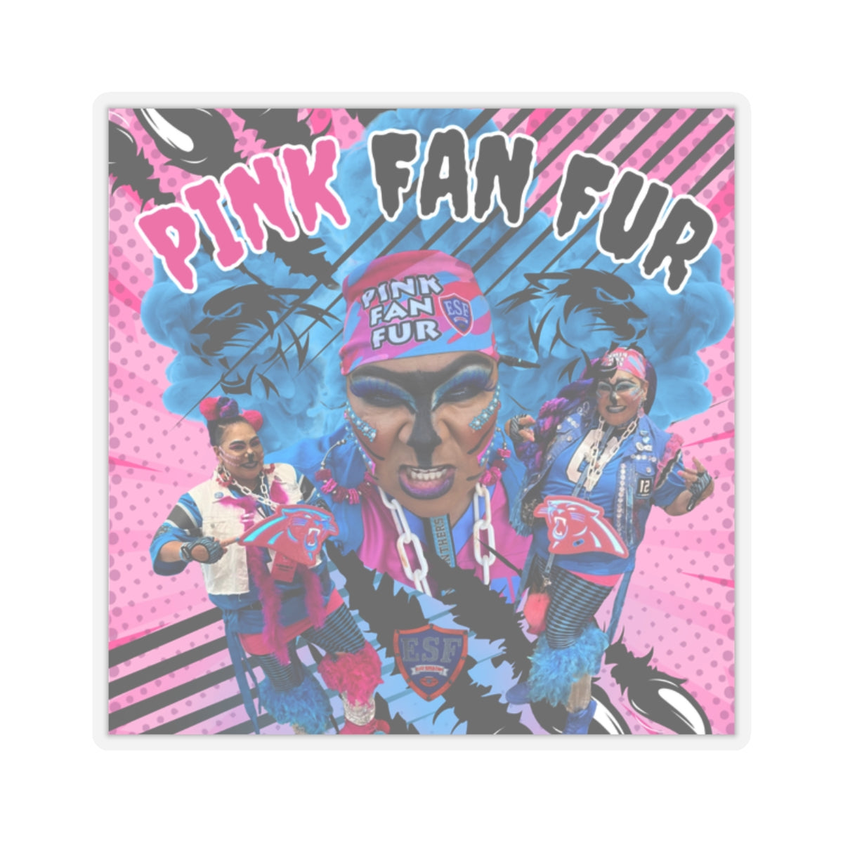 PINK FAN FUR Stickers