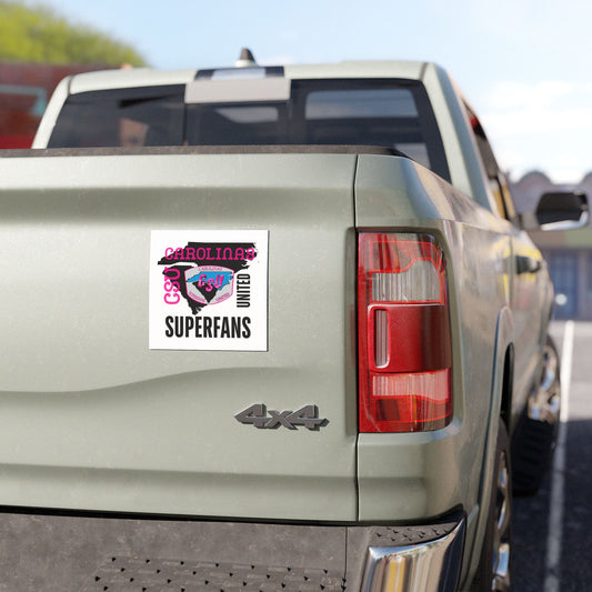 Carolina Superfans Car Magnet - White