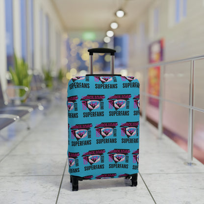 Carolina Superfans Luggage Cover ONLY - Blue