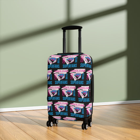 Carolina Superfans Luggage Cover ONLY - Black