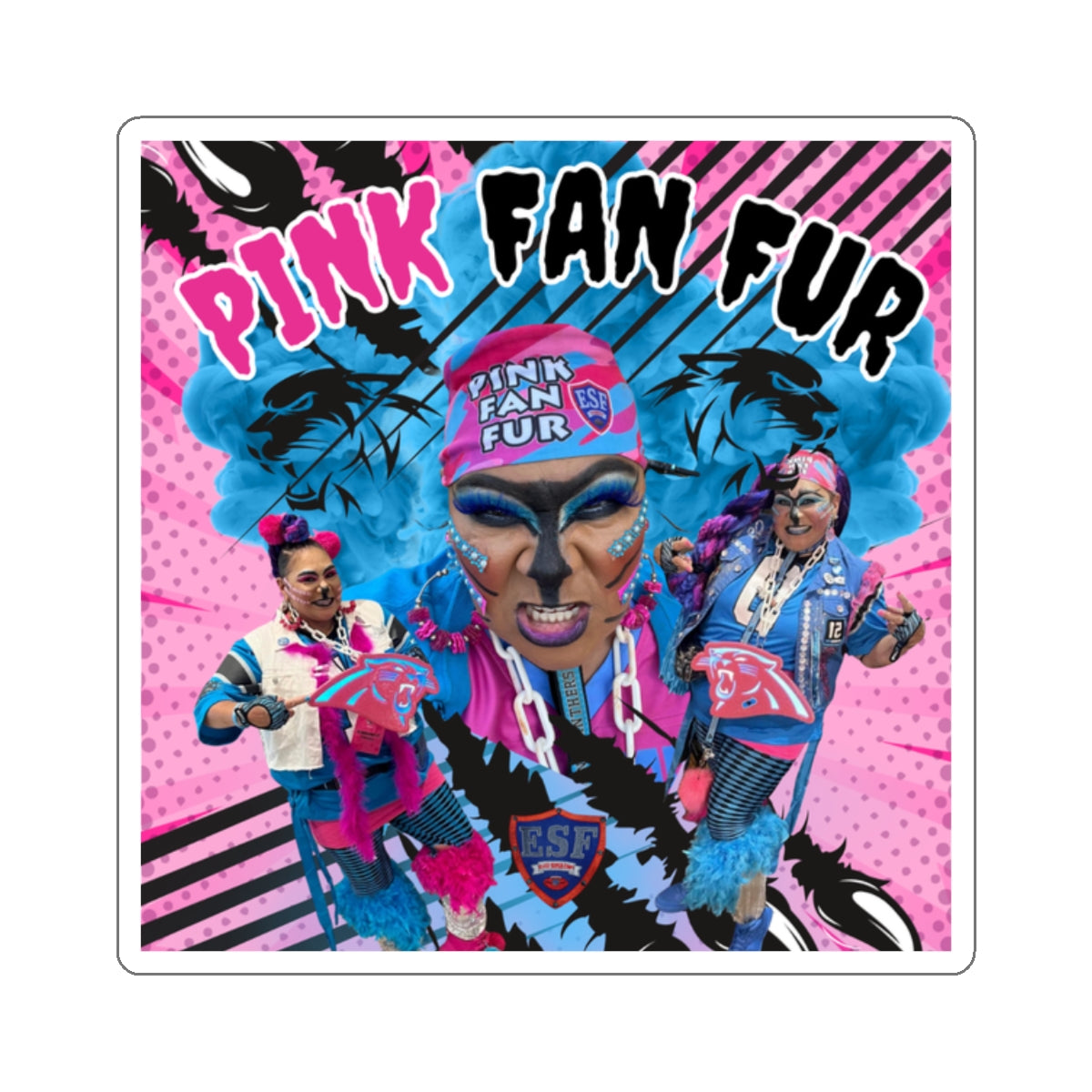 PINK FAN FUR Stickers