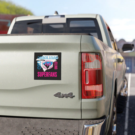 Carolina Superfans Car Magnet - Black
